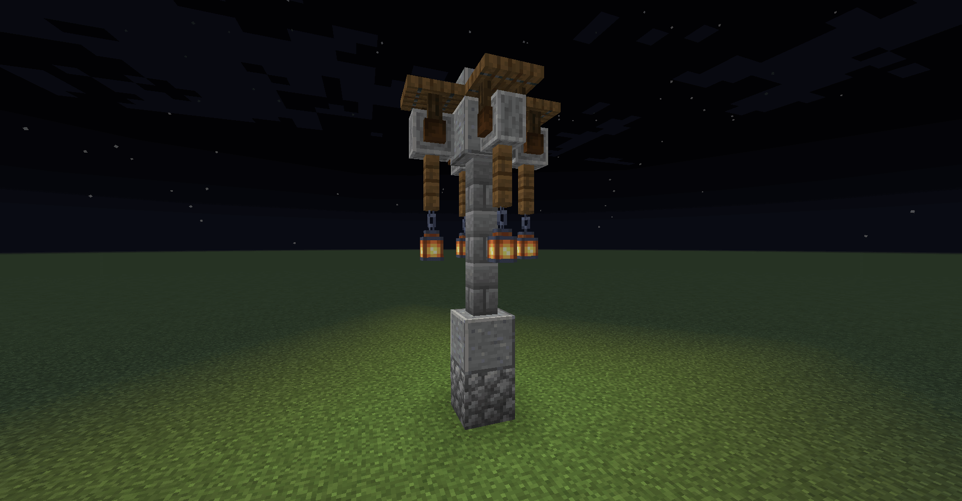 minecraft lantern lamp post