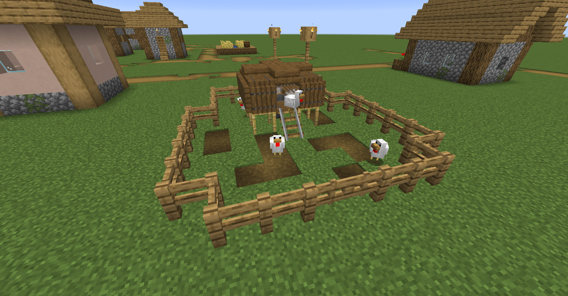 Wooden Chicken Coop Step by Step Tutorial - Minecraft Designs
